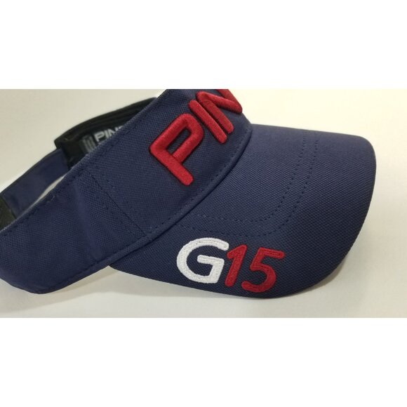 Ping G15 Navy Blue Golf Visor Hat Adjustable Strap Embroidered Logo - Picture 2 of 10